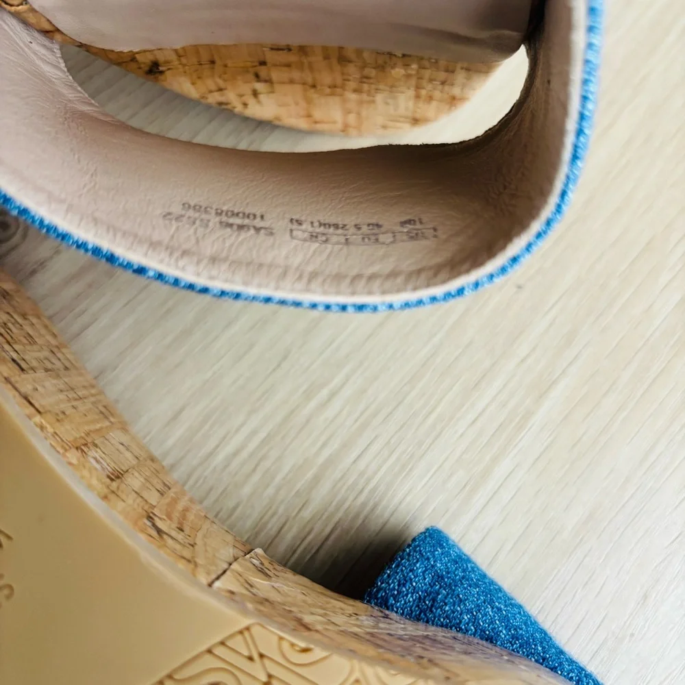 Stuart Weitzman Blue‎ Wedge Sandals - Picture 9 of 9